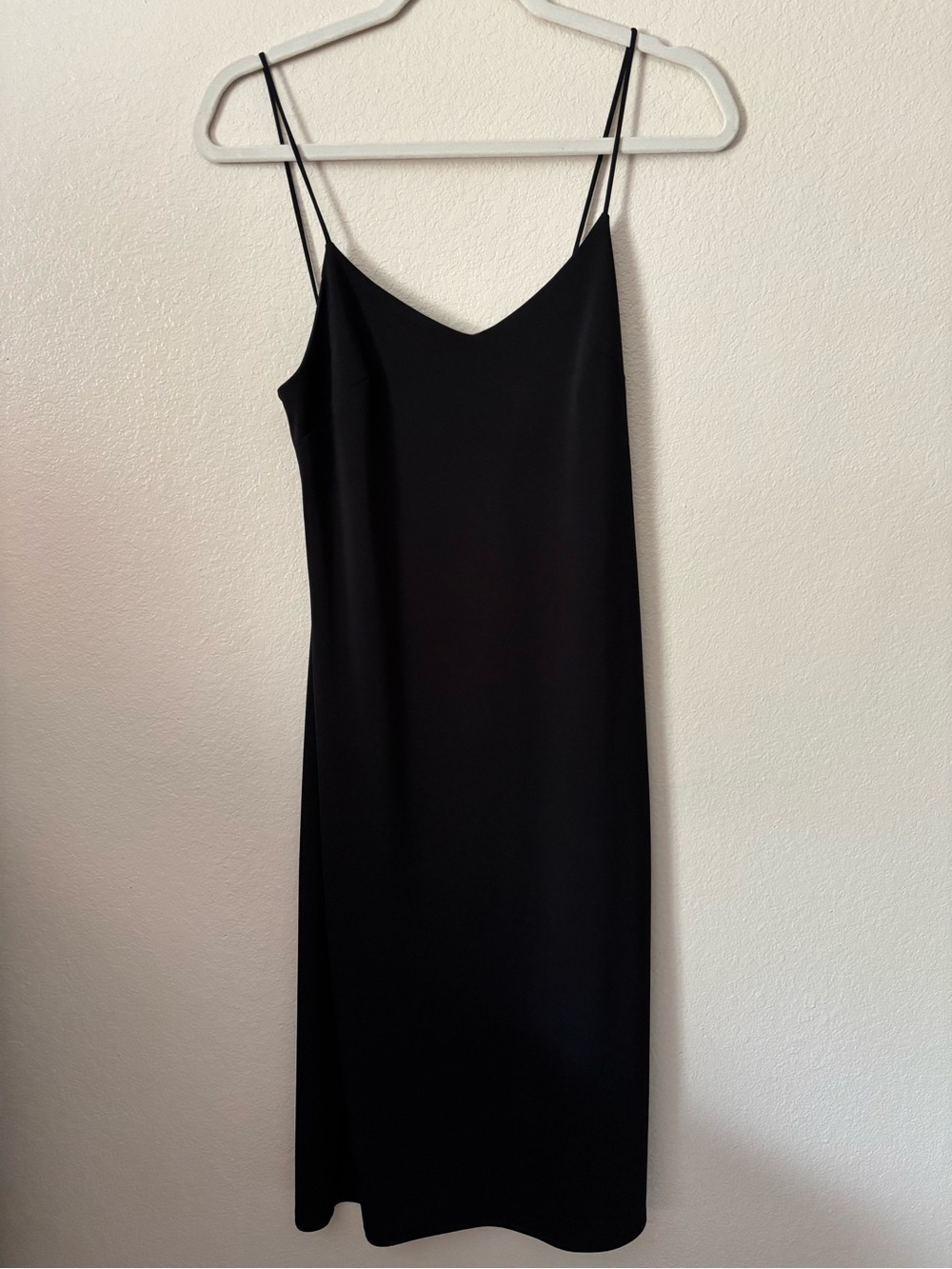 Express Black Midi Slip Dress with Double Spaghetti Straps size small